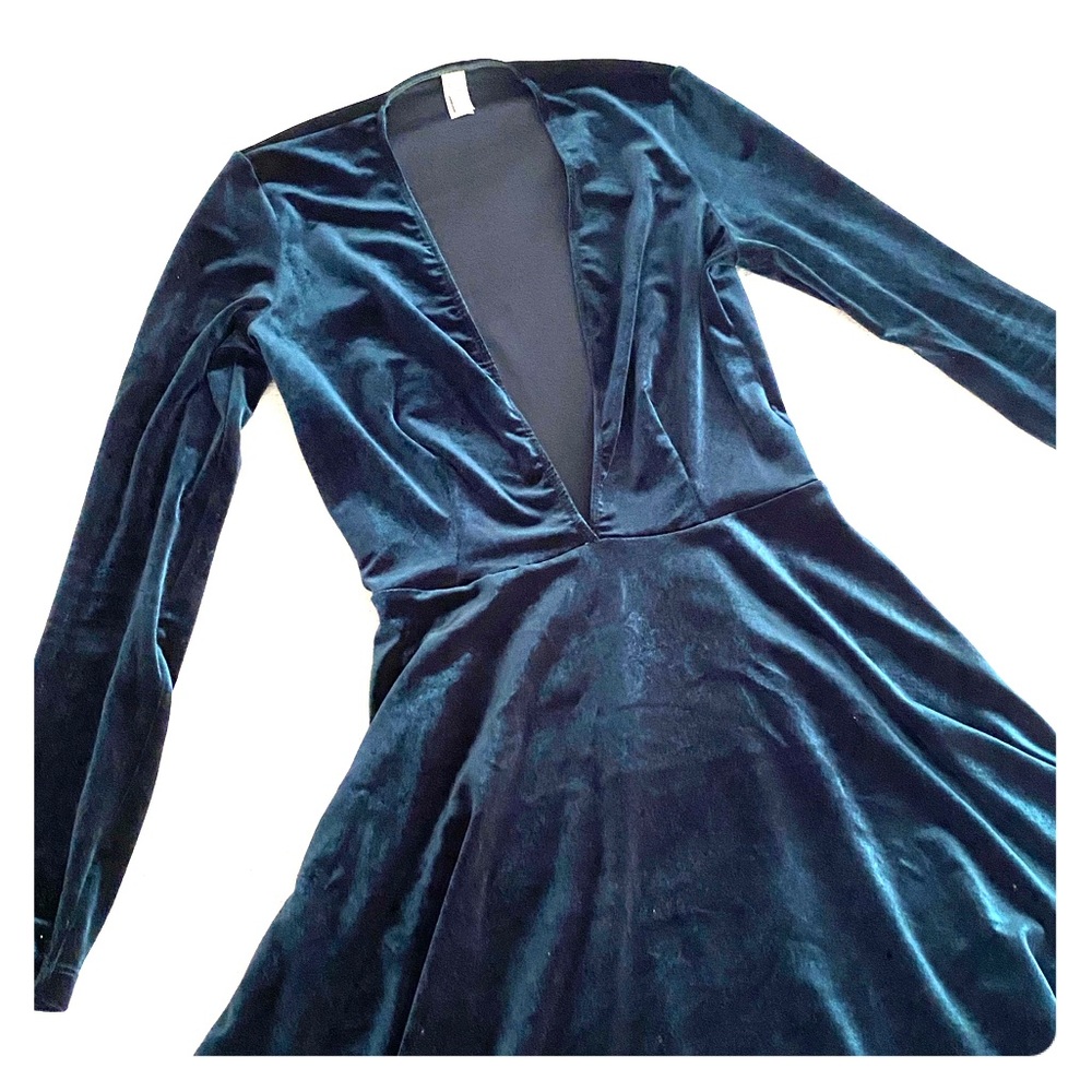 American Apparel Plunging Velvet Dress
